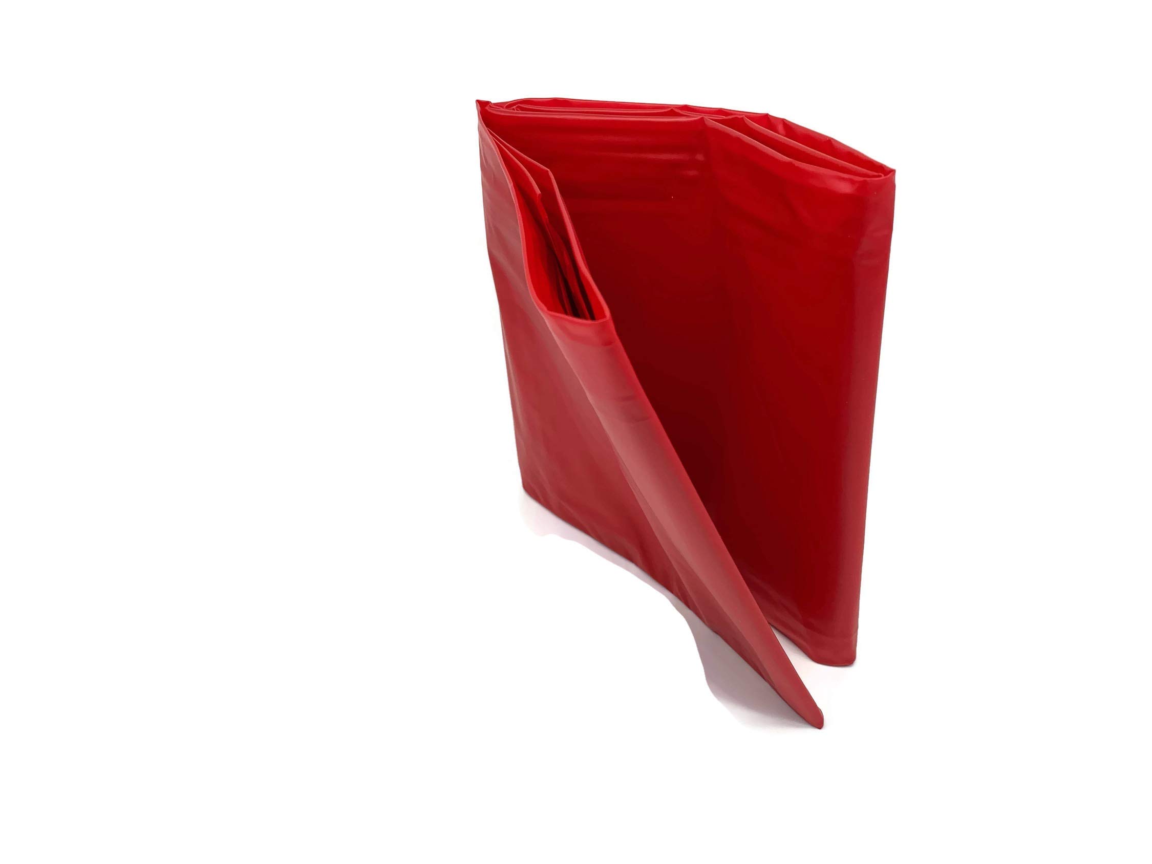 Exoda drap de protection étanche en rouge en vinyle lavable jusqu'à 30 degrés résistant à l'huile idéal pour jeux aquatiques polyvalent sans latex
