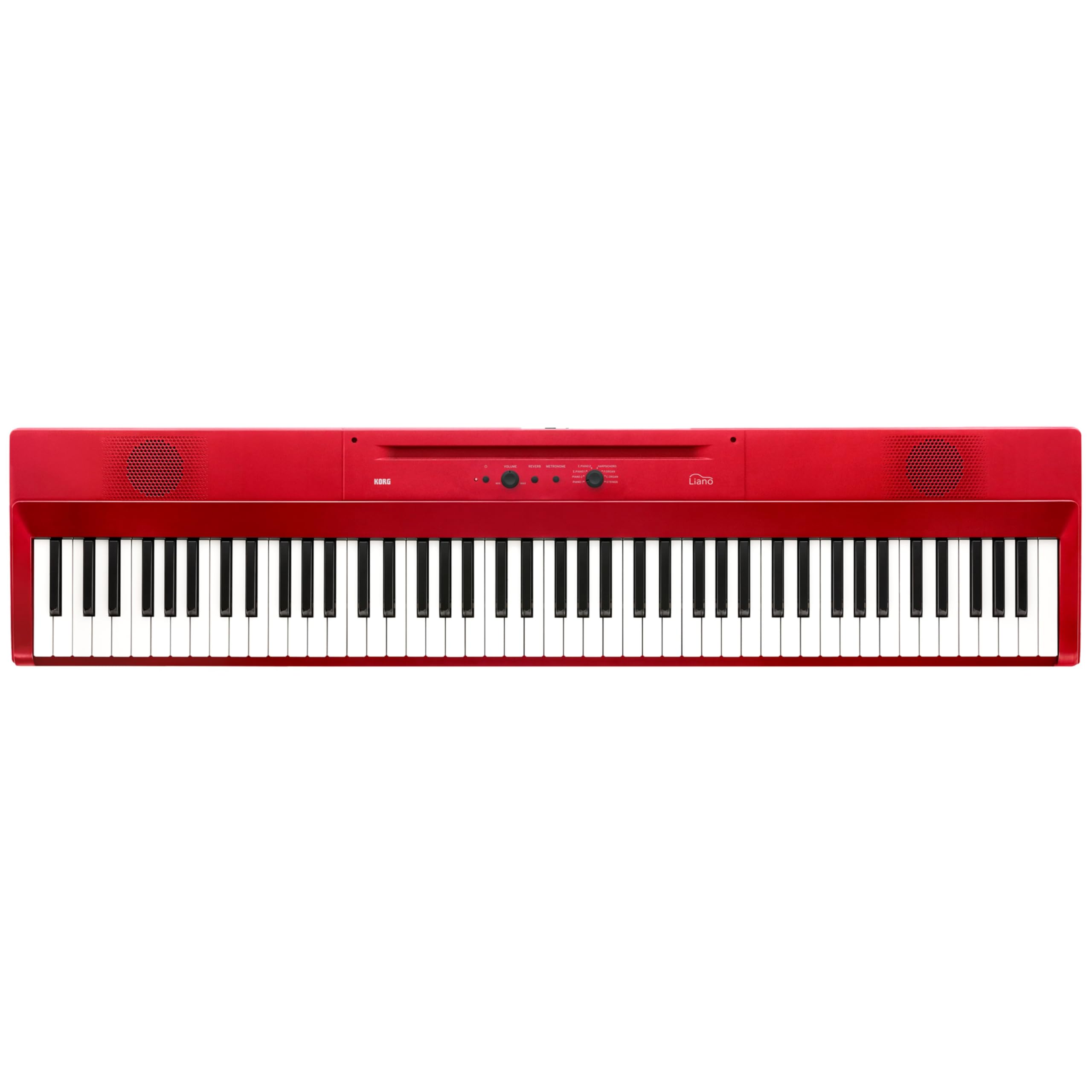 Korg – Liano L1 – Tragbares Digitalpiano mit Hochwertiger Soft-Touch-Tastatur – Metallisches Rot