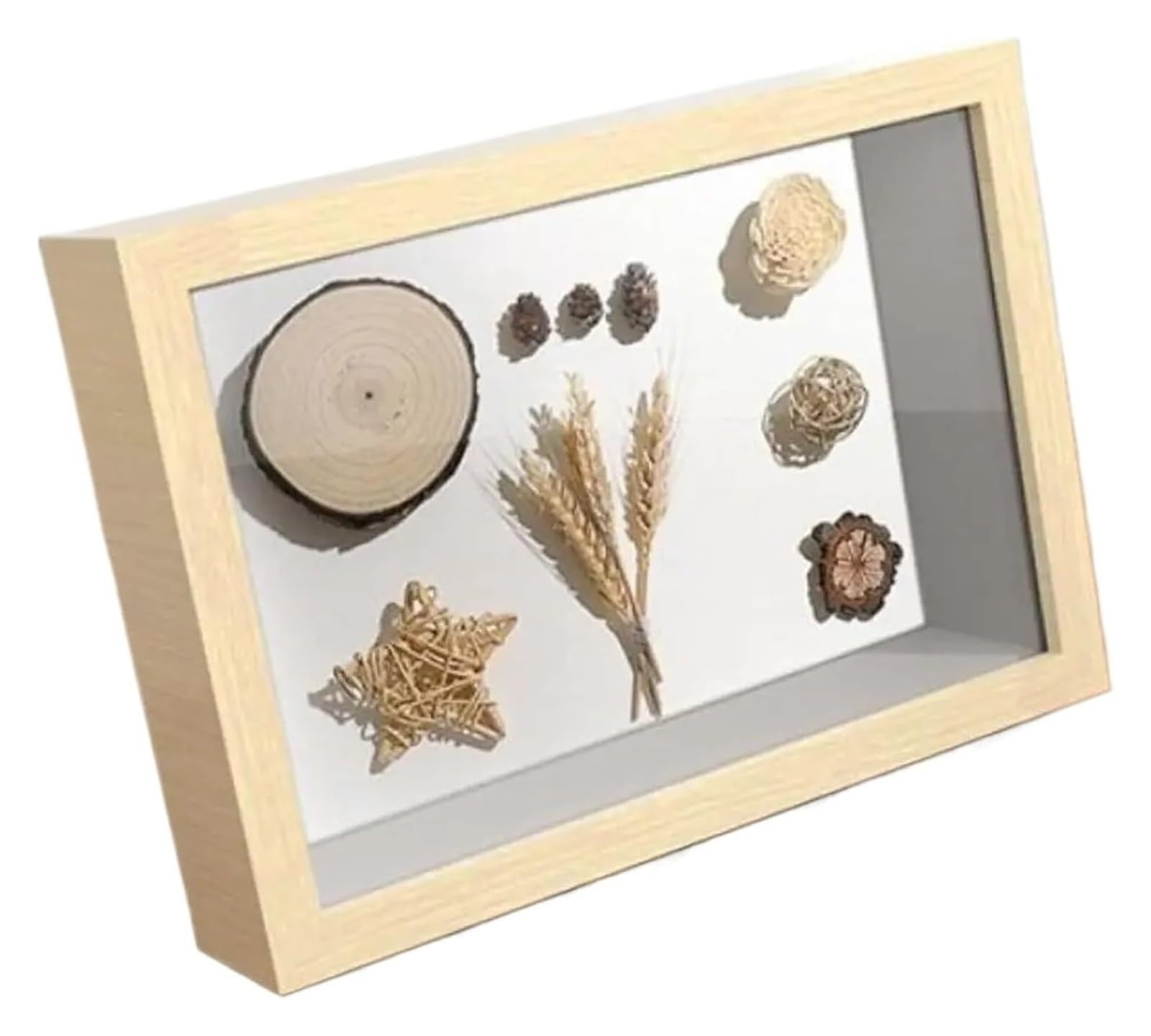 Skrzynka wyświetlacza ramy, 2 szt. Ramka 3D Deep Cube Shadow Box(White,8 inches)
