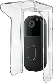 Doorbell Rain Cover Weatherproof Compatible for Ring/Blink/Google Nest Video Doorbell, Acrylic Doorbell Cover Protector for Outside Camera Doorbell/Door Keypad/Attendance Machine(Transparent)