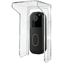 Doorbell Rain Cover Weatherproof Compatible for Ring/Blink/Google Nest Video Doorbell, Acrylic Doorbell Cover Protector for Outside Camera Doorbell/Door Keypad/Attendance MachineTransparent