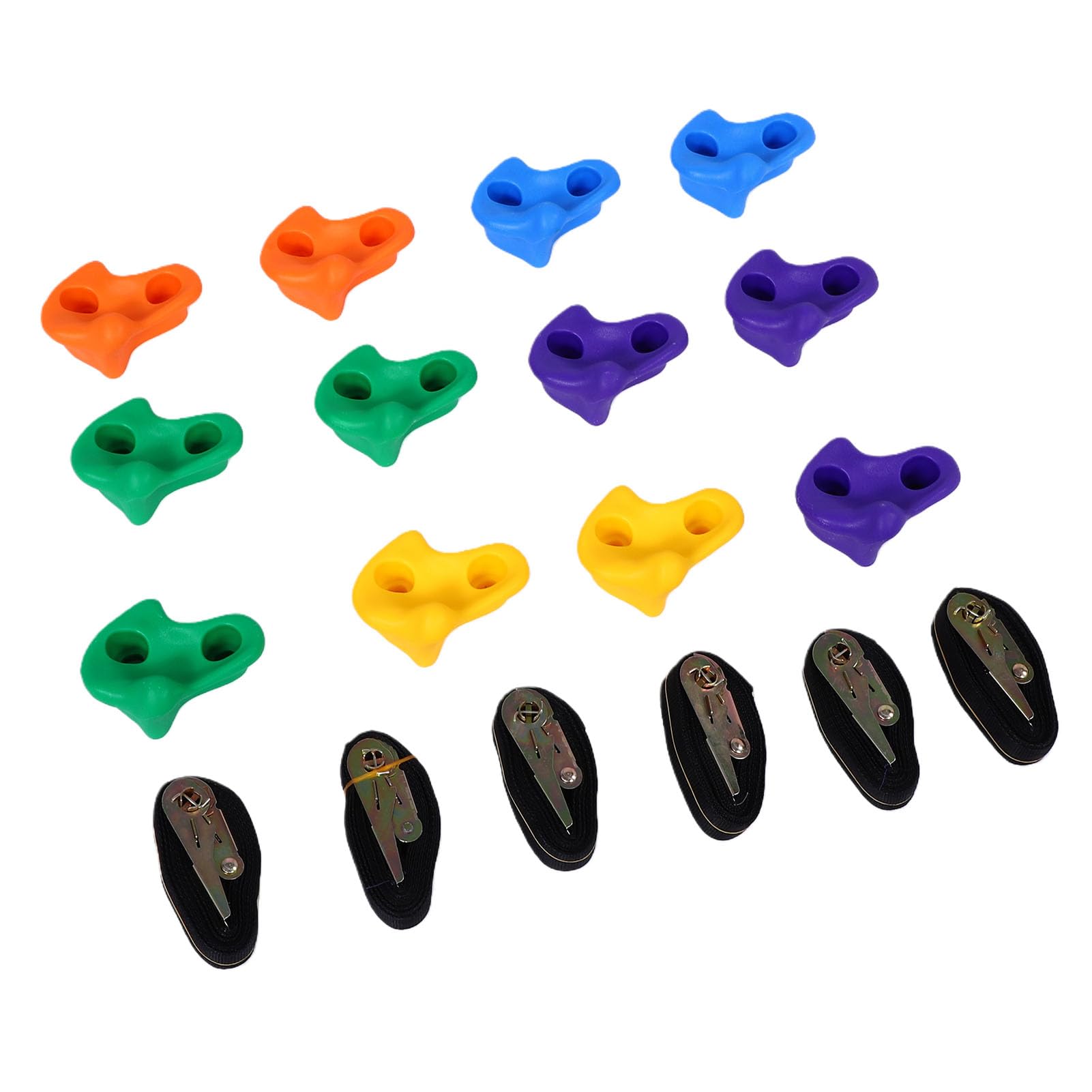 Juego de 12 Soportes Vibrantes para Escalada en Roca para Diversión en Interiores y Exteriores para Niños, Sala de Juegos, Casa en el árbol, Hecho de Plástico Duradero