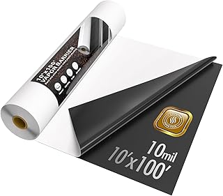 10' x 100' Crawl Space Vapor Barrier, 10 Mil Plastic Sheeting, Drop Cloth Covering