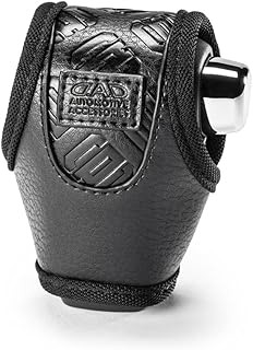 DAD ギャルソン D.A.D レザーシフトノブカバー モノグラムレザー【ブラック】汎用タイプ オートマ車用 GARSON