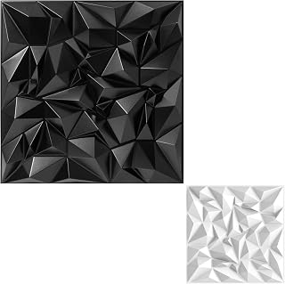 TroyStudio Acoustic Sound Diffuser Panels - 19.7 X 19.7 X 1 inches Pack of 12 Plastic Wall Art Panels