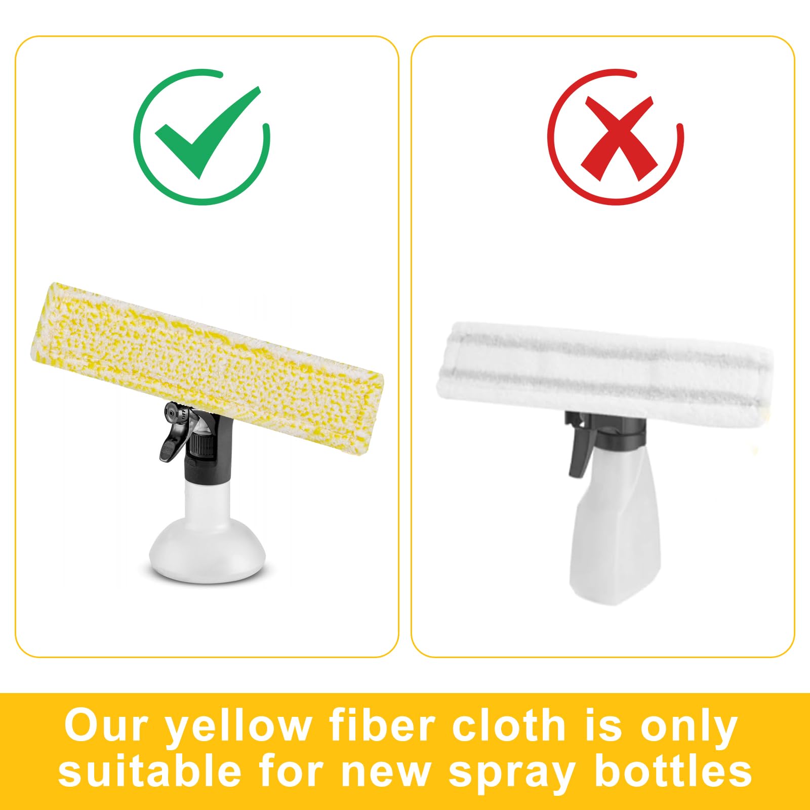 Lot De 4 Serpillères Microfibre Pour Lave-vitres Kärcher WV2 WV5 WV6 Plus - Rechange Lavable, 28x7 Cm