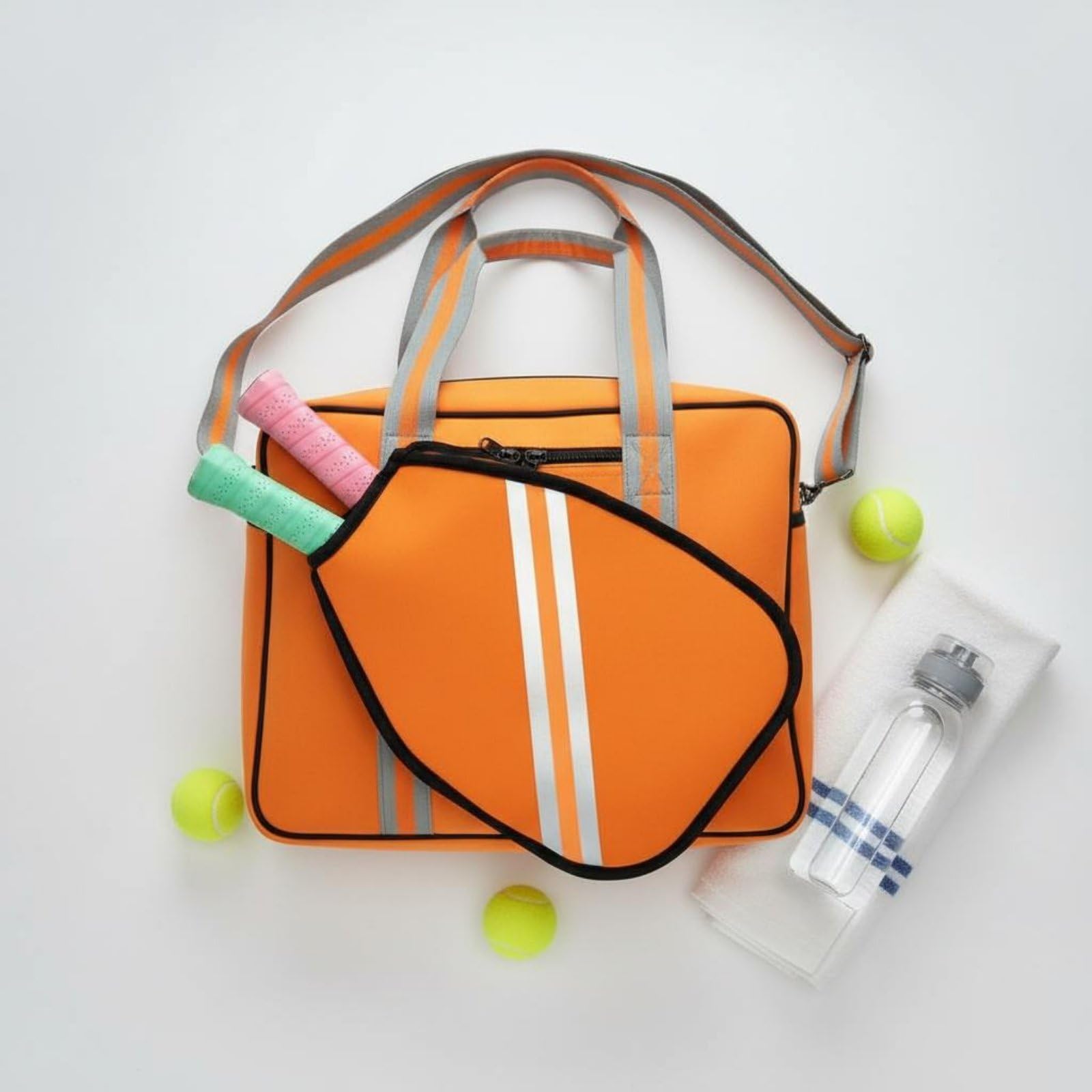Funda de Pala de Pickleball Bolsa Deportiva Estuche Portarrolla Maletín con Gran Capacidad 20L Neopreno Antihumedad con Compartimentos para Botellas y