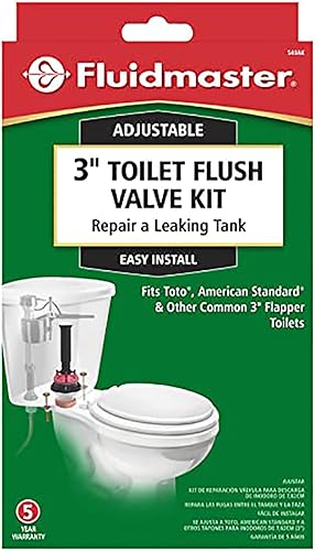 Miniatura 4 de Fluidmaster 540AKRP5 Kit de reparación de válvula de descarga de inodoro ajustable de 3 pulgadas, color negro