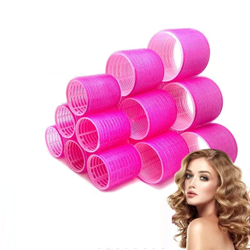 KNAFS COLLECTIONS®4PCS Hair Rollers For Hair Curling | Self Grip Holding Rollers | Rollers for Hair - Hair Rollers for Long Medium Short Hair(SVR010) (5 X 6 CM)