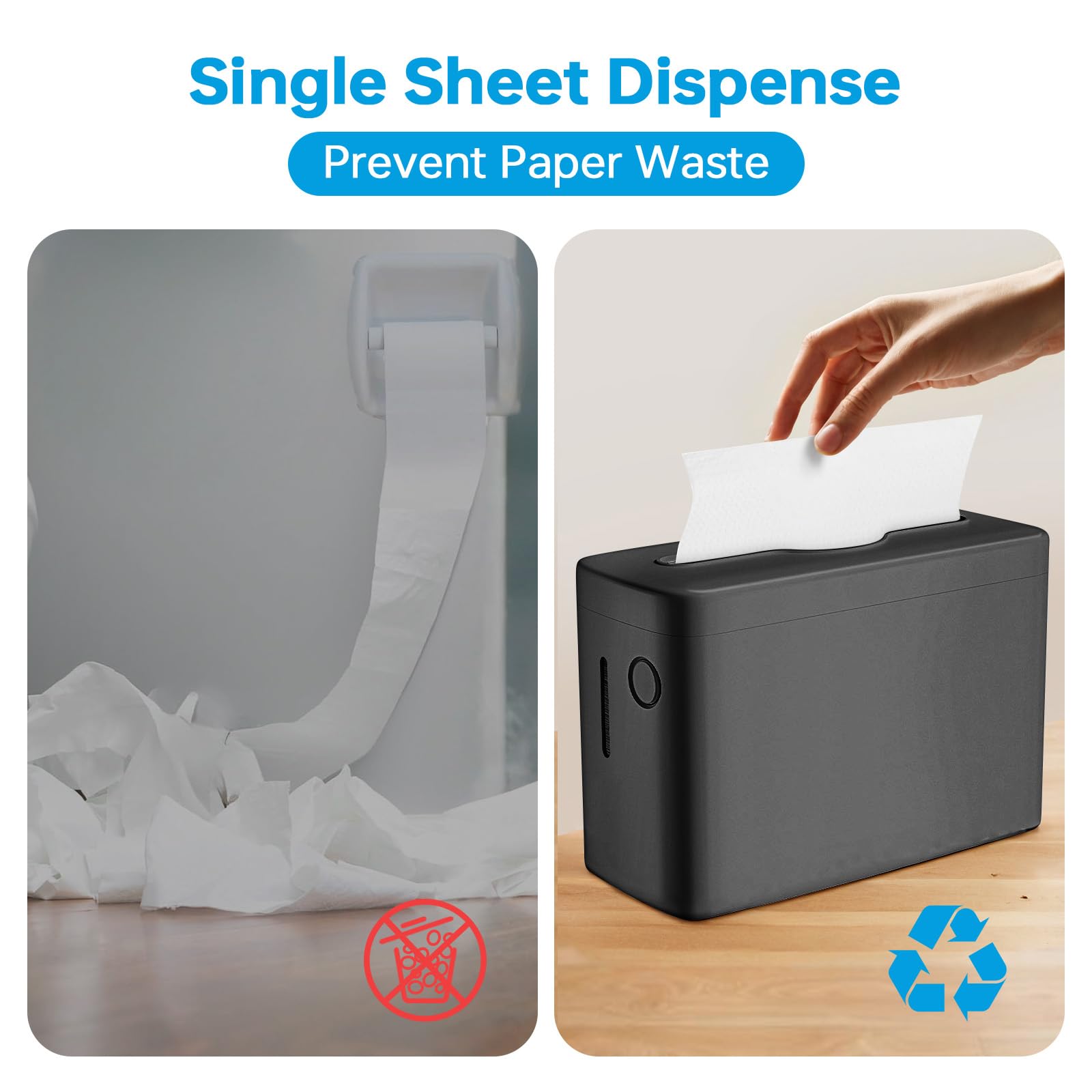 Dispensador de toallas de papel para encimera, dispensador comercial de toallas de papel multipliegue/triple pliegue/C y Z plegable, dispensador de toallas de mano para baño, dormitorio, cocina,