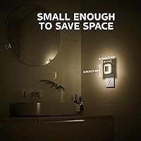 Vista 5 de Midea Luces nocturnas retroiluminadas que se enchufan a la pared para dormir, luz nocturna blanca suave indirecta con sensor de atardecer a