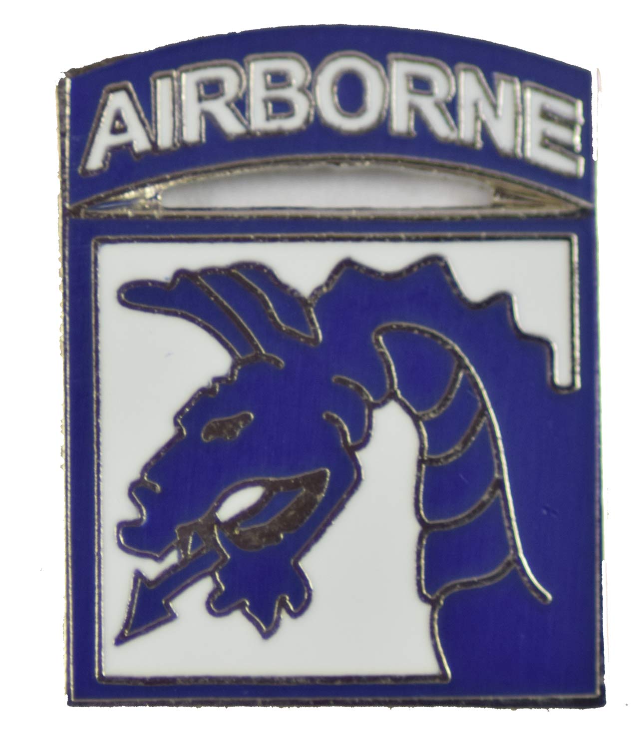 18TH AIRBORNE BLUE DRAGON LAPEL PIN OR HAT PIN - Size 7/8" - VETERAN OWNED BUSINESS