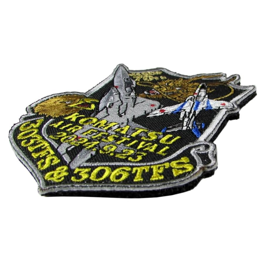 希少❗️航空自衛隊 小松基地第306飛行隊ワッペン 航空自衛隊 小松基地 306飛行隊 GOLEN EAGLES ハイ ロー 刺繍