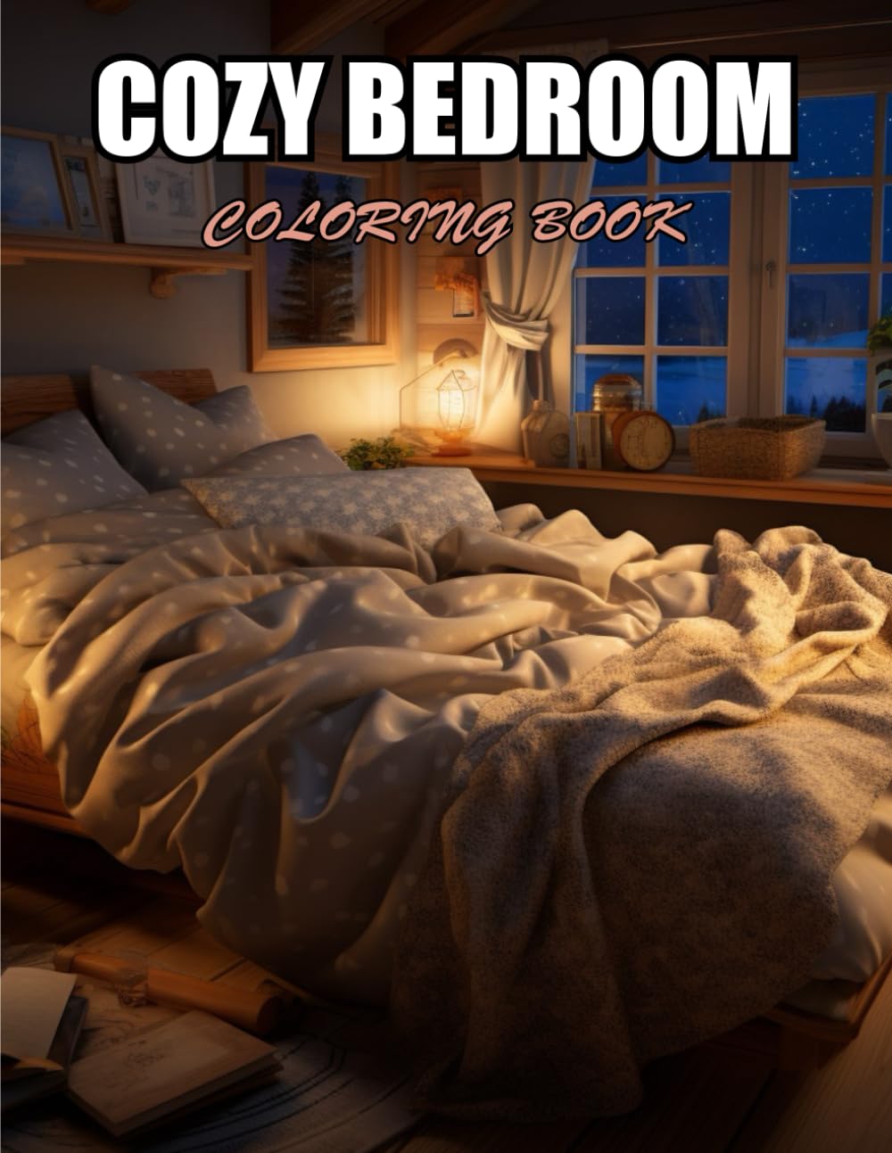 Cozy Bedroom Coloring Book: Amazing Coloring Pages for Stress Relief & Relaxation