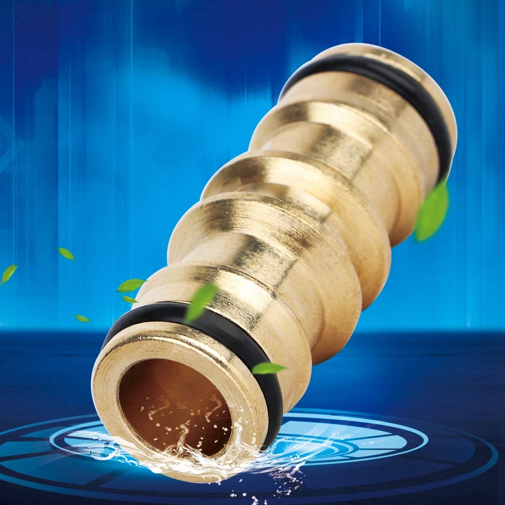 BWLZSP Hose Tap Brass,Brass Hose Tap Connector Threaded Garden Water Pipe Adaptor Fitting - Image 2