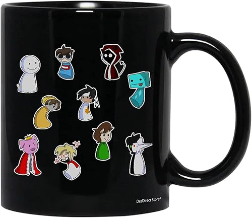 Miniatura 2 de Dsmp Cute Chibi And Anime Fan Cases Dream Muffins Miembro Taza Taza Taza de café Taza de té Blanco 11oz Cerámica