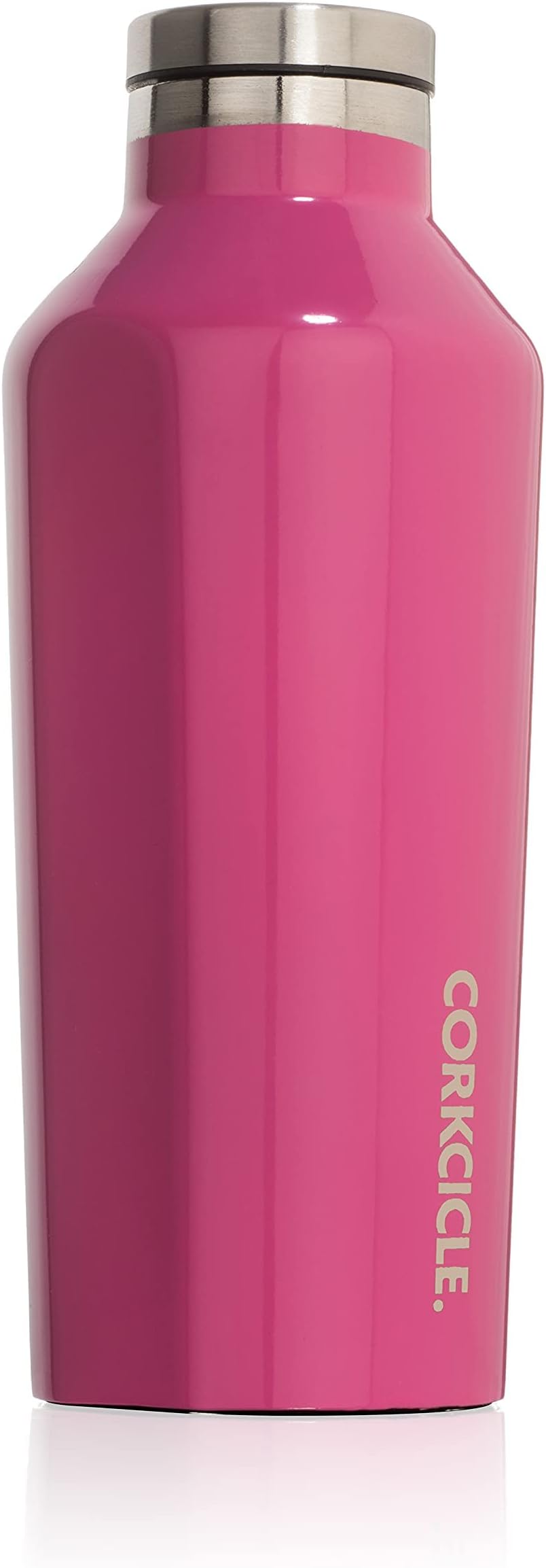 Corkcicle Canteen Classic Collection-Water Bottle & Thermos-Triple Insulated Shatterproof Stainless Steel, 9 oz, Gloss Pink
