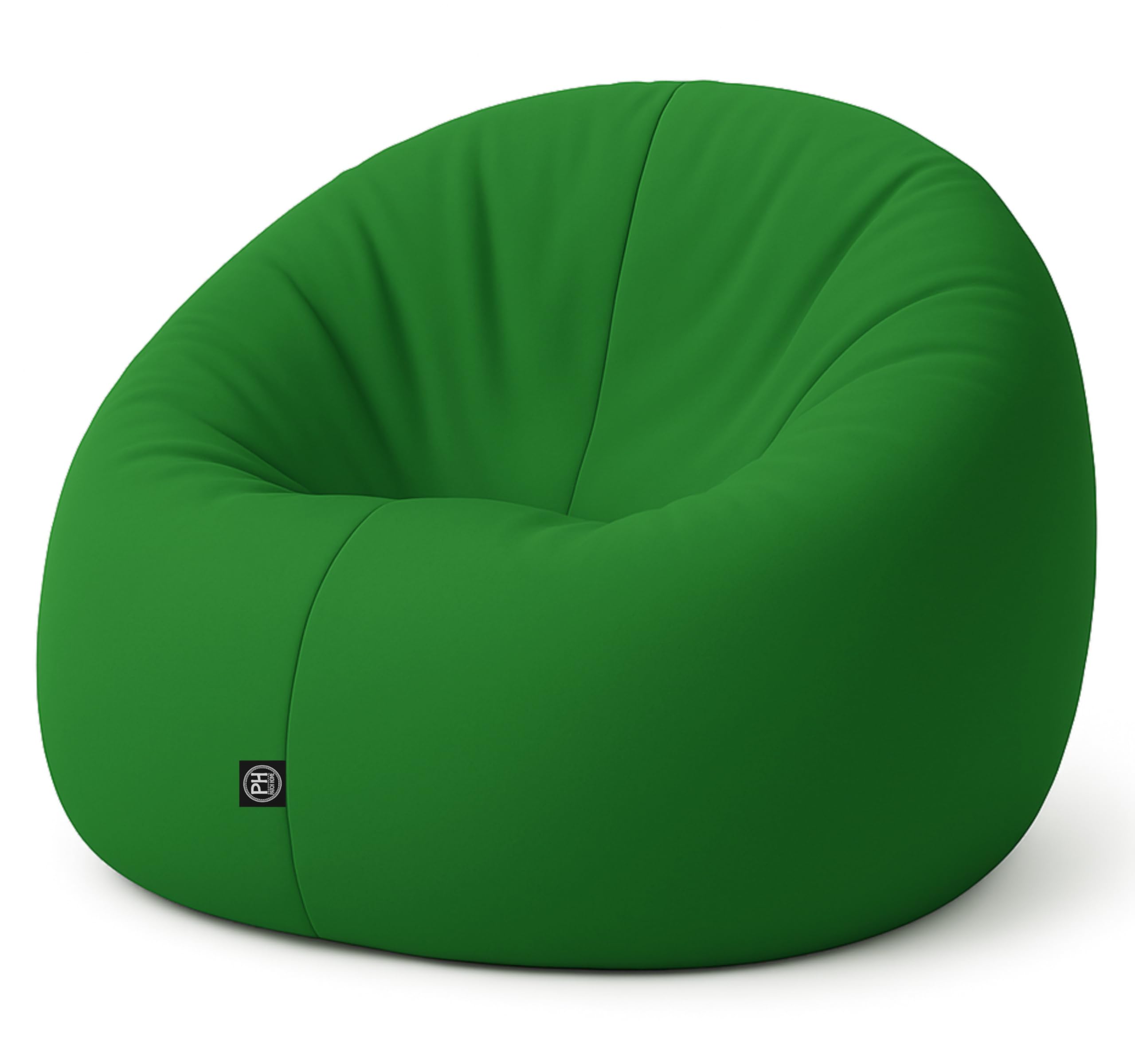 PATCH HOME 2 in 1 Funktion Sitzsack Sessel Bean Bag Sitzsäcke Gaming mit Reißverschluss bereits befüllt - Ø 125cm - Grün