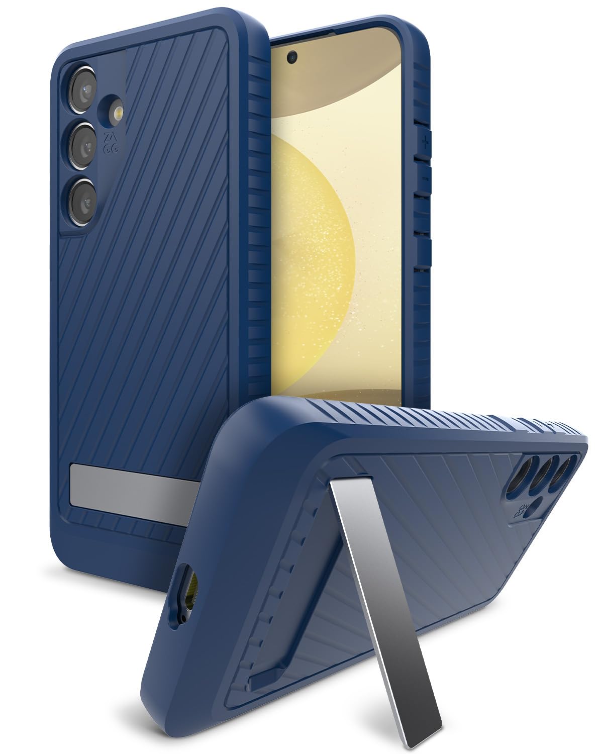 Coque Samsung S24+ antichoc 6,1m avec béquille intégrée ZAGG Everest bleu marine