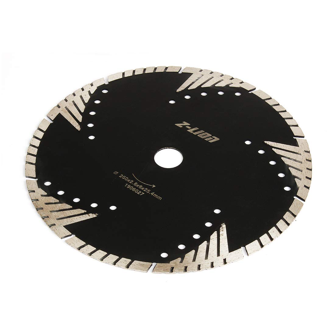 Z-LION Diamond Saw Blade 10" pulgadas Turbo Diamond segmentos hoja para mármol granito piedra pavimentadoras hormigón mojado/seco
