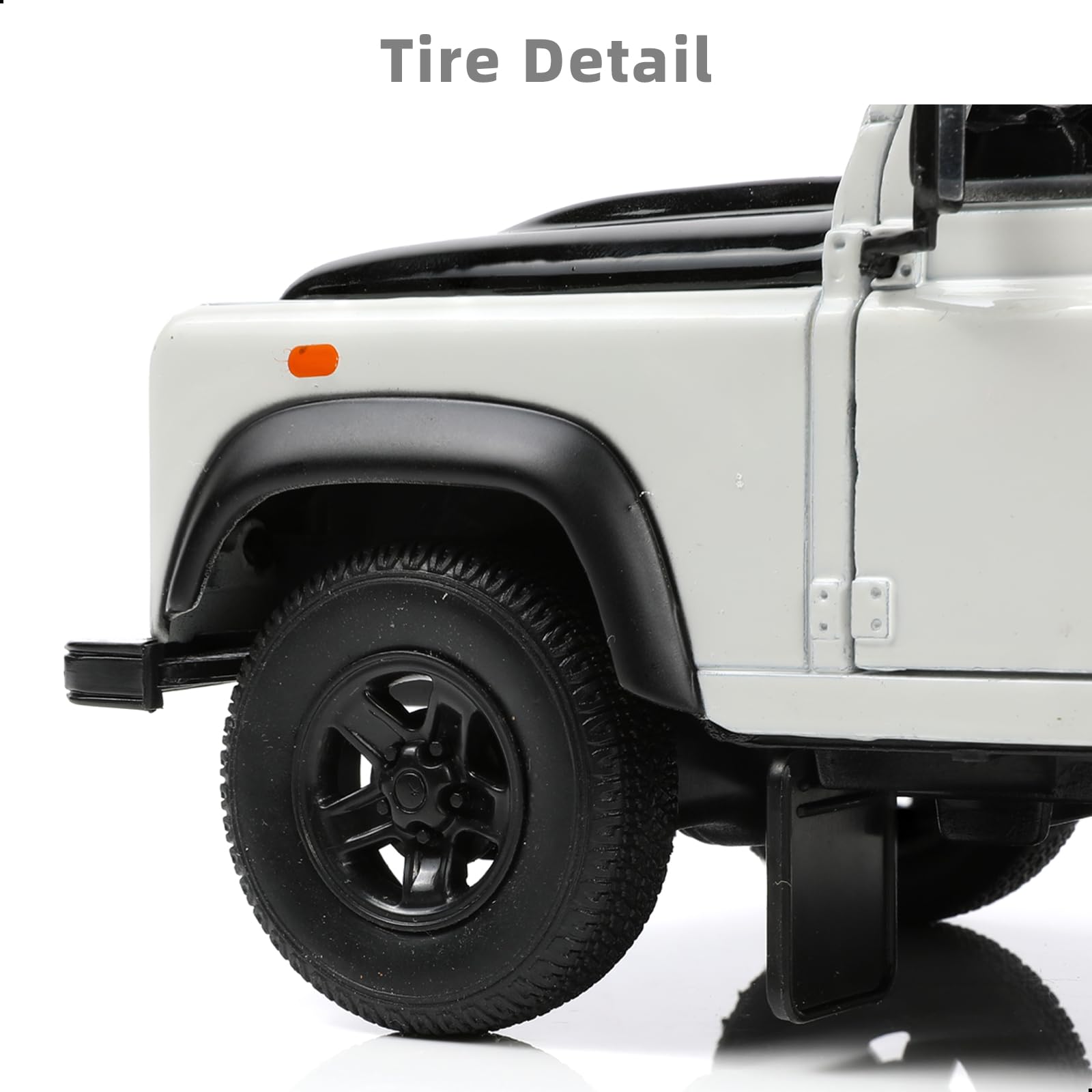 1/24 Scala compatibile per Land R0ver Defender Off-Road auto giocattolo classico modello di veicolo giocattolo Mini lusso modello di veicolo collezione e regalo per il bambino Aldult (bianco