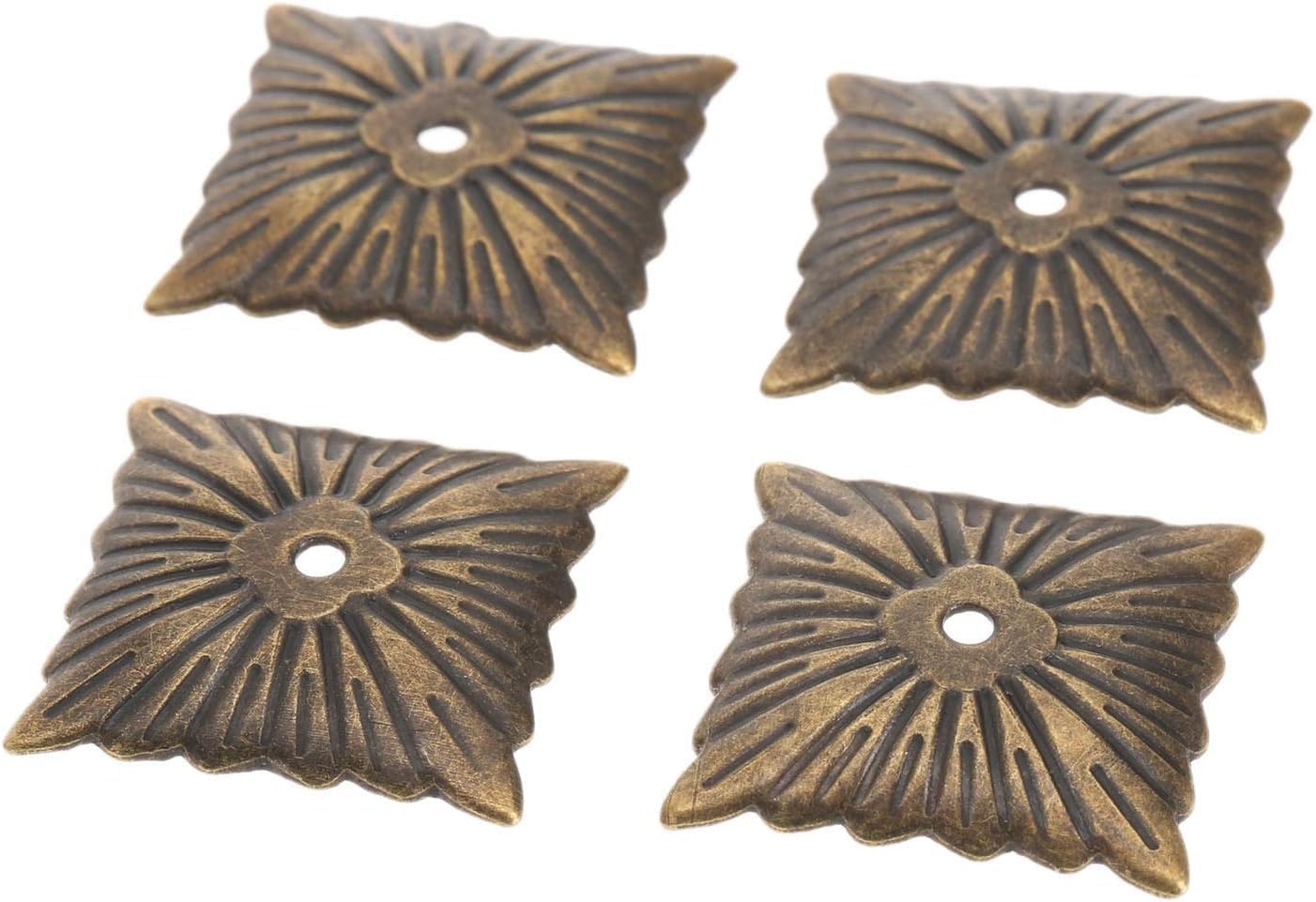 Furniture Decorative Thumbtacks, 50Pcs 21x21mm Upholstery Nails Antique Bronze Decorative Upholstery Nails Tack Studs Door Sofa Home Decor Furniture Hardware