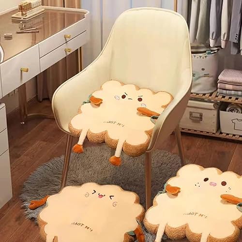 Miniatura 3 de JOSON Cojín para tostadas de 17.8 pulgadas, cojín de peluche Kawaii divertido de peluche de comida, para oficina, asientos de dormitorio, día de San