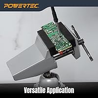 Vista 6 de POWERTEC Tornillo de base al vacío, abrazadera de succión de mesa portátil de 2-3/4 pulgadas con cabezal giratorio de 360° para proyectos