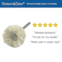 Vista 5 de Stream&Dew Rueda de pulido para Dremel - Rueda de pulido, reloj y kit de joyería - Rueda pulida plateada (algodón)