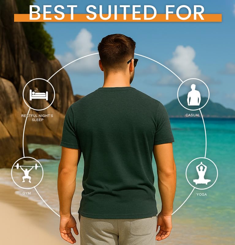 Image of Sleepynuts Men's Regular Fit Round Neck Half Sleeves Solid Casual Wear T-Shirt
