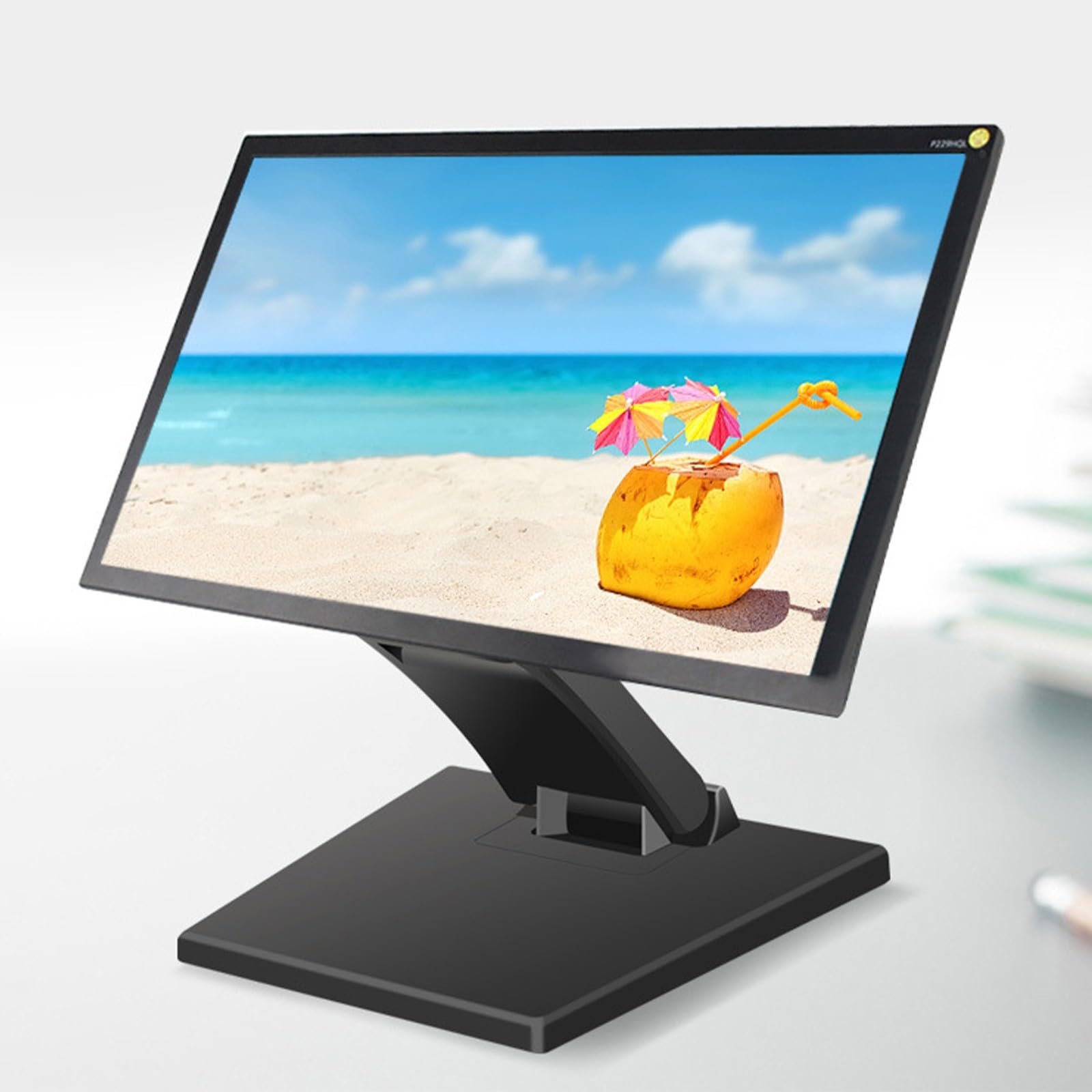 Supporto per monitor a basso profilo per schermi da 13-27 pollici Supporto da tavolo ergonomico regolabile Supporto da tavolo Base pieghevole Staffa resistente