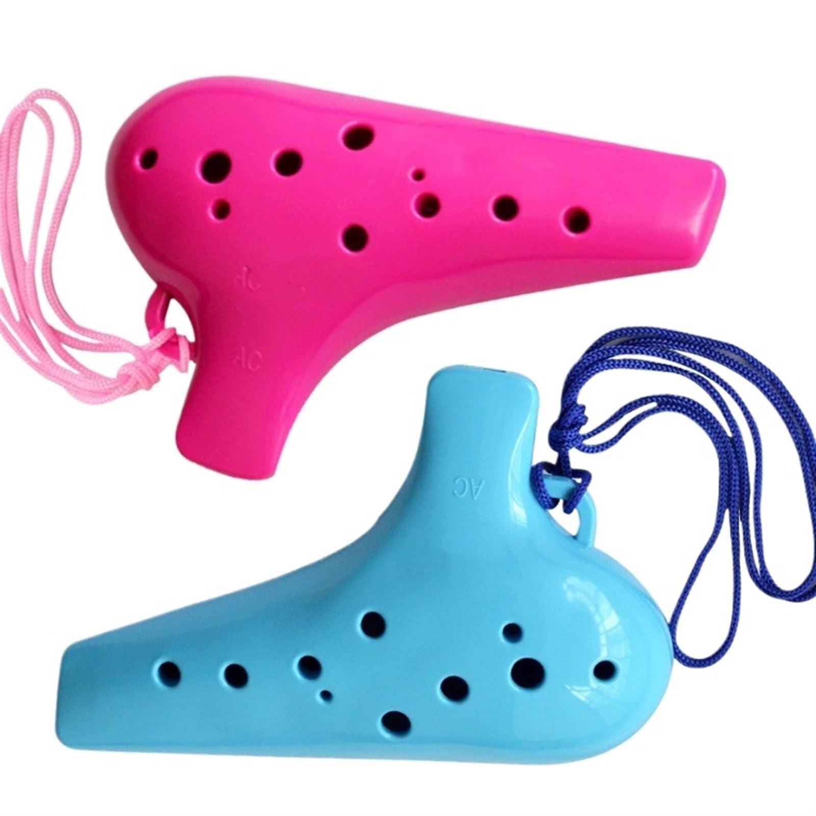Ocarina Ocarina Per Principianti A 12 Fori Tonalità Contralto AC/tono Acuto SC Ocarina A Bocca Piatta In Resina A 12 Fori(AC-Red)