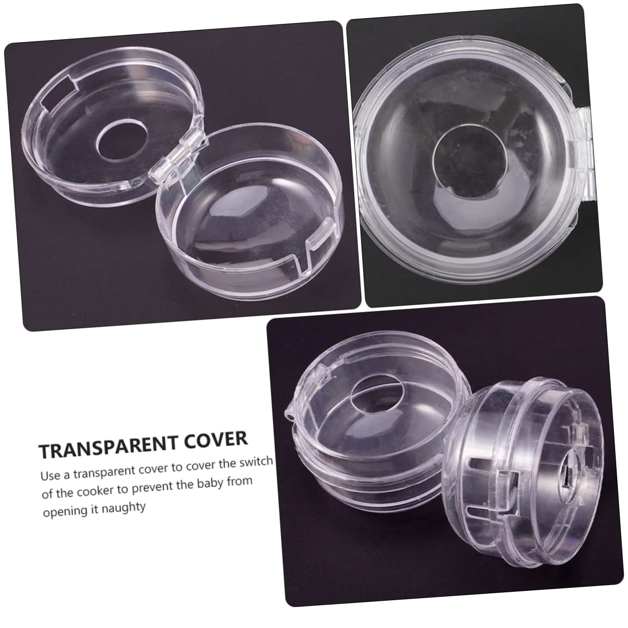 SHOWERORO 12pcs Boy Girl Safety Gas Stove Knob Covers Transparent Protector for Kitchens Easy Adhesive Installation Durable Stove Guard for Childproofing Homes