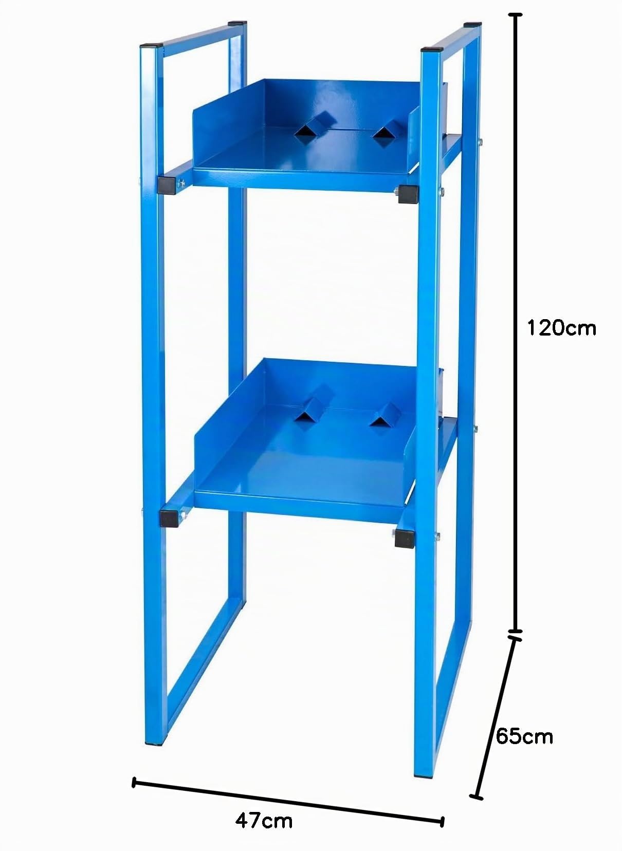 PROREGAL Fassregal für 30-60 Liter Fässer Duo | HxBxT 120x47x65cm | Lichtblau | Regal Fässer Fässerregal Standregal