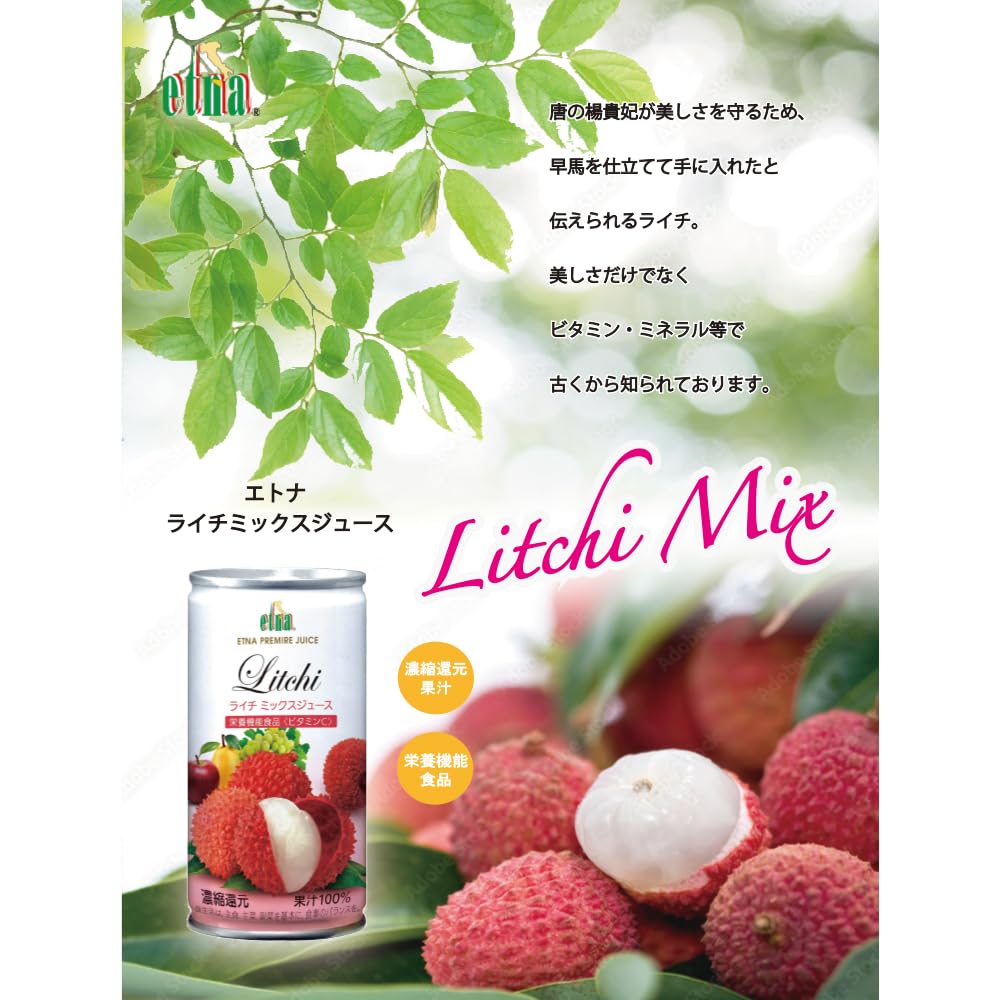 Amazon.co.jp: エトナ ライチミックスジュース 195ml×20本 : 食品
