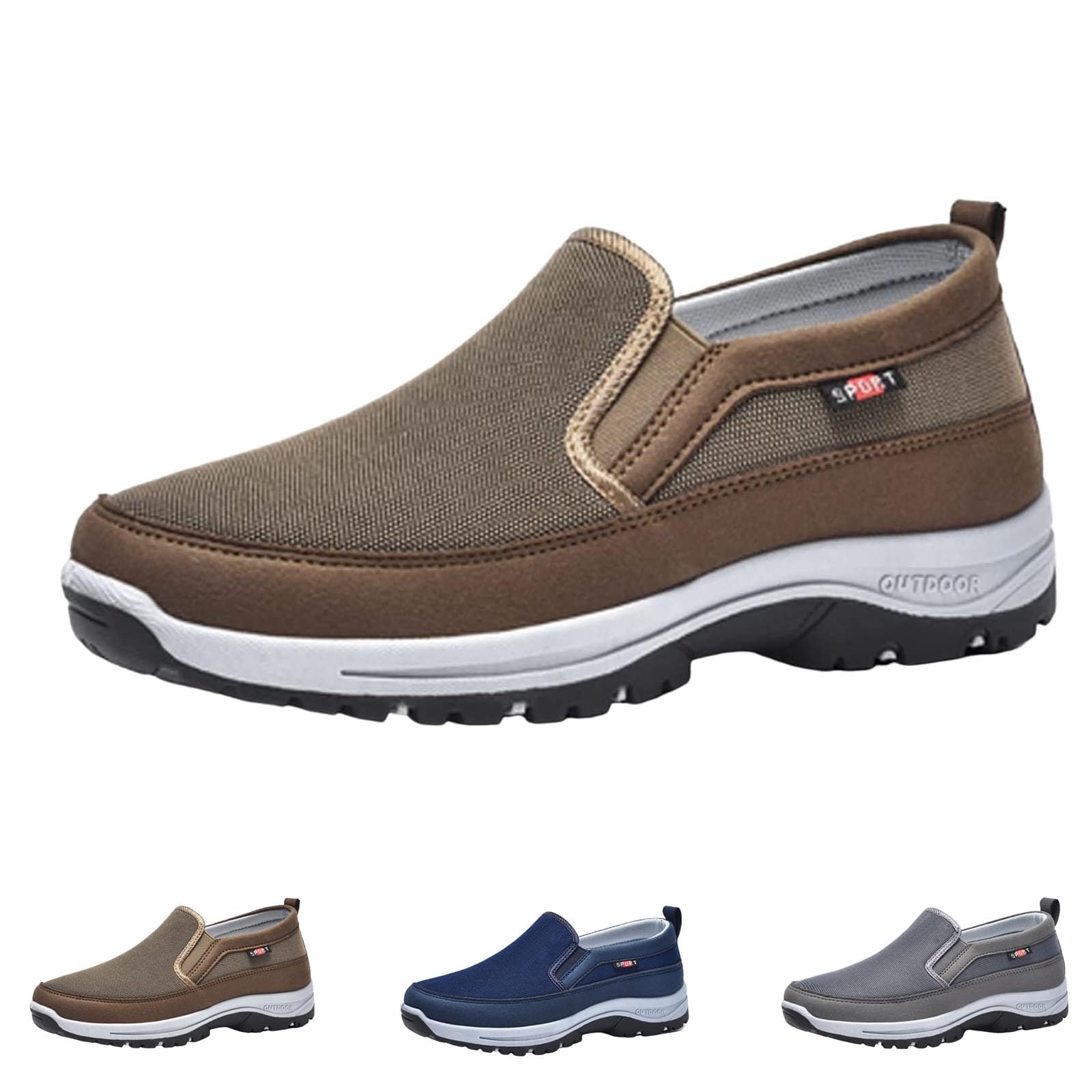 CNA Trop Orthopedic Shoes for Men Slip-On Canvas Loafers CNA Trop Shoes for Men Outdoor Hiking Orthopedic Breathable Walking Loafers