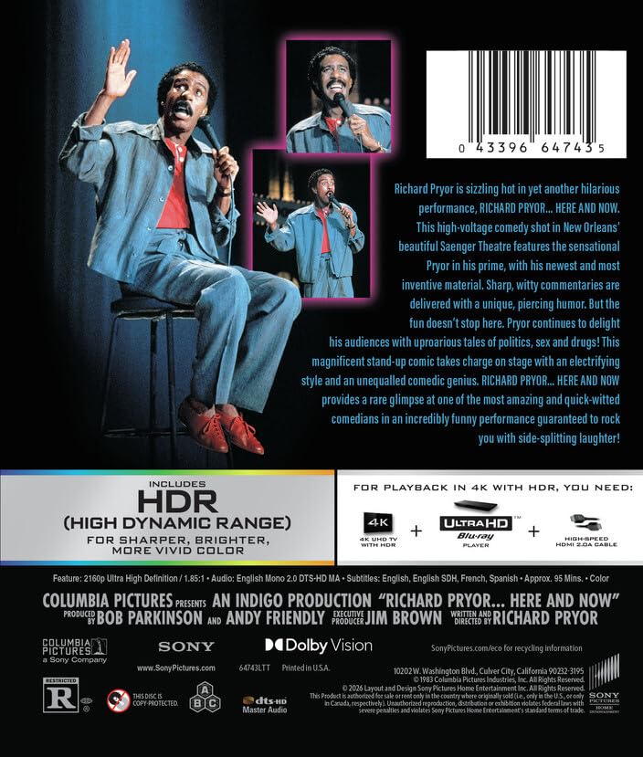 Richard Pryor: Here and Now 4K UHD + Digital Insert image 3
