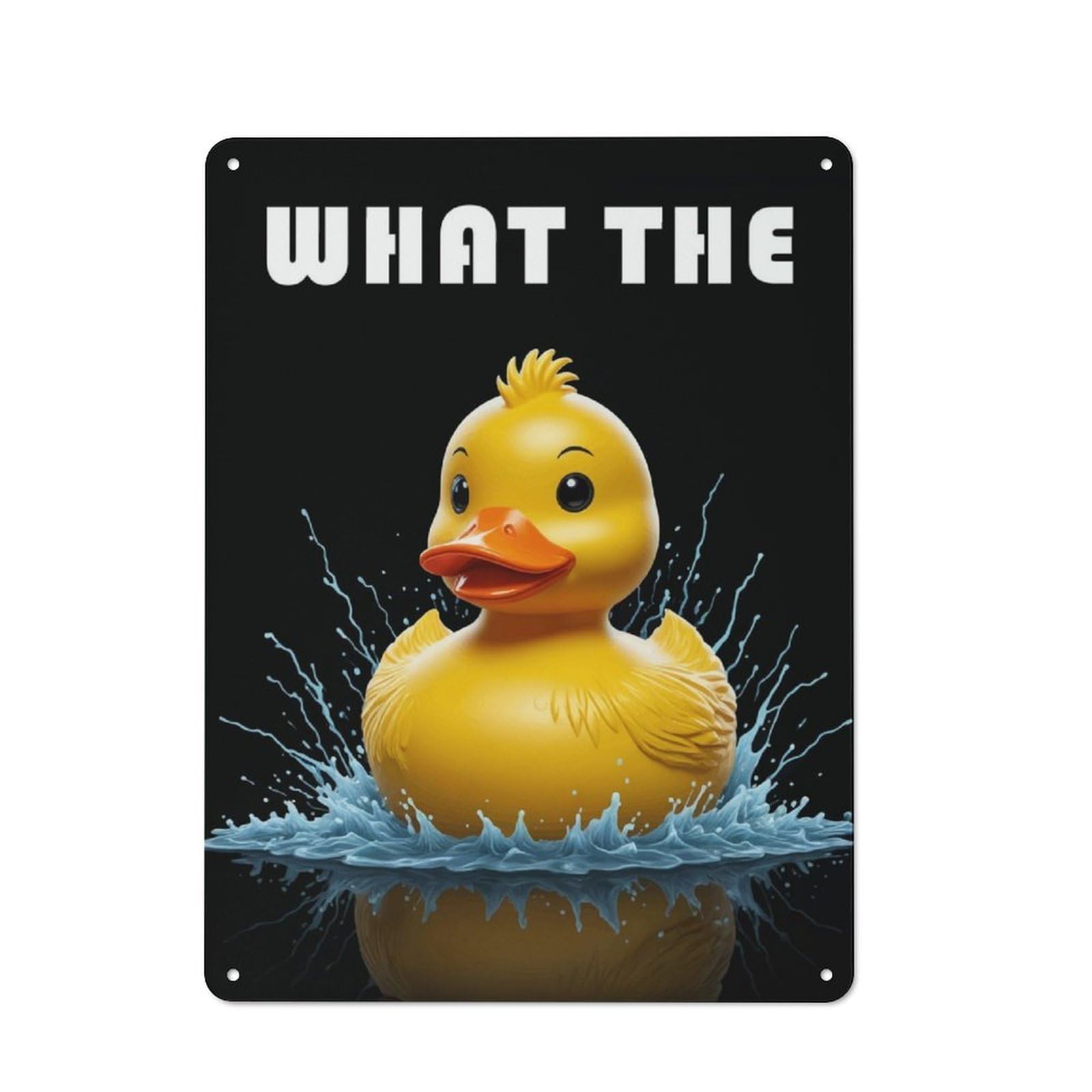 Junmoney What The Duck Rustic Metal Sign 40X30cm Featuring For Garage Wall, Suited To Garage Decor Collectors