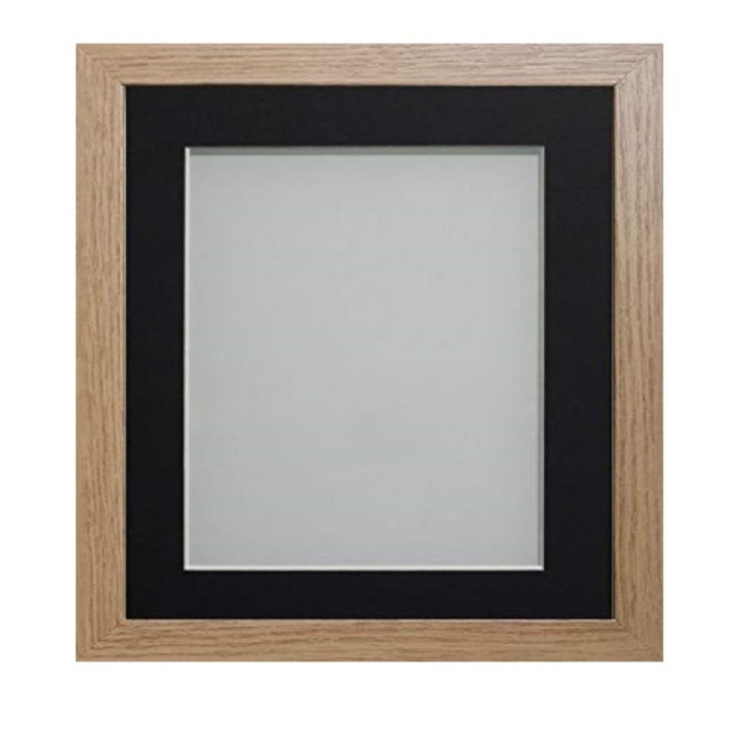 Frame Company Allington Range Beech Picture Photo Frame with Black Mount Mount, 9x7 for pic size 7x5' * Choice of Sizes* Fitted with Glass