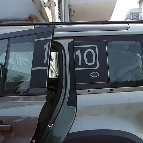 Miniatura 3 de YIWANG Pegatinas para ventana lateral de puerta trasera exterior de coche, emblema para Land Rover Defender 110 2020 2021