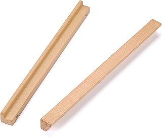SYZOW 6 Stück Möbelgriffe, Schrankgriffe Holz, Lochabstand 320mm Holz Griffe Möbel