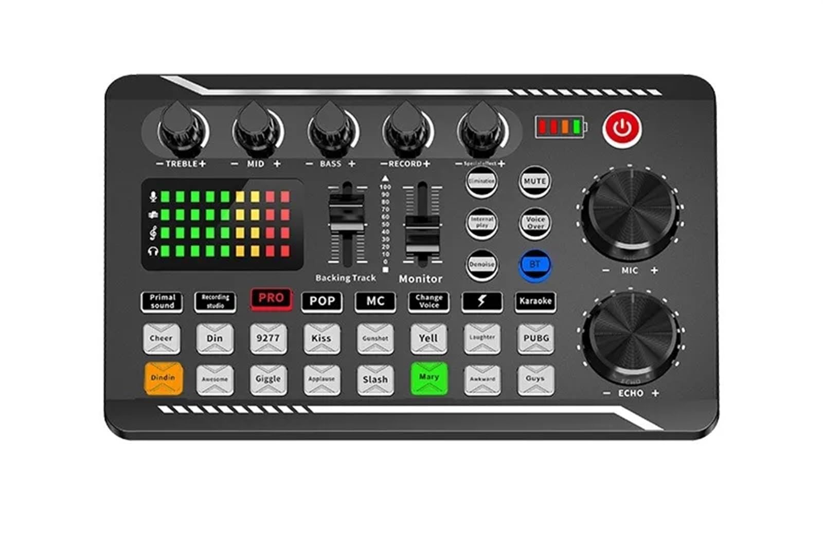 Controllore DJ, Microfono dedicato for scheda audio for trasmissione dal vivo Scheda F998 con interfaccia (opzionale) Con effetti mixer DJ Cambia voce(4)