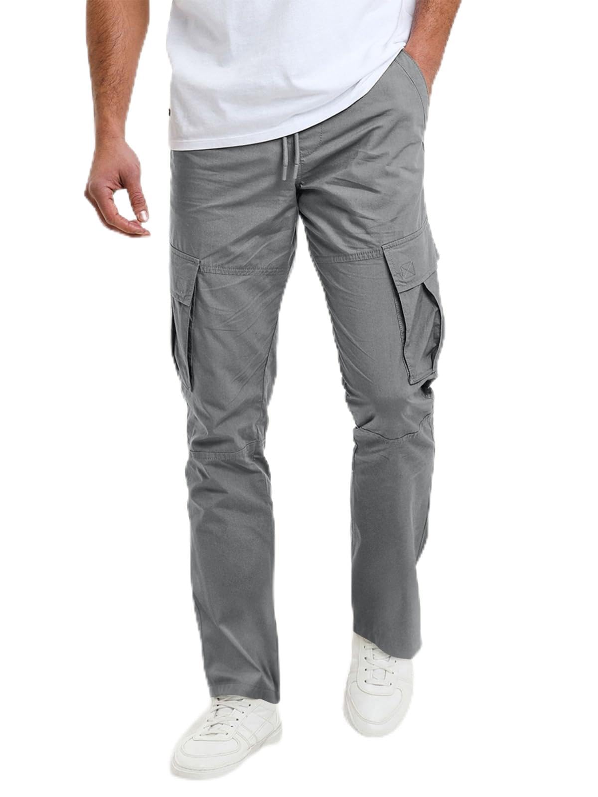 Aulemen Cargohose Herren - Elastische Taille Mit Kordelzug