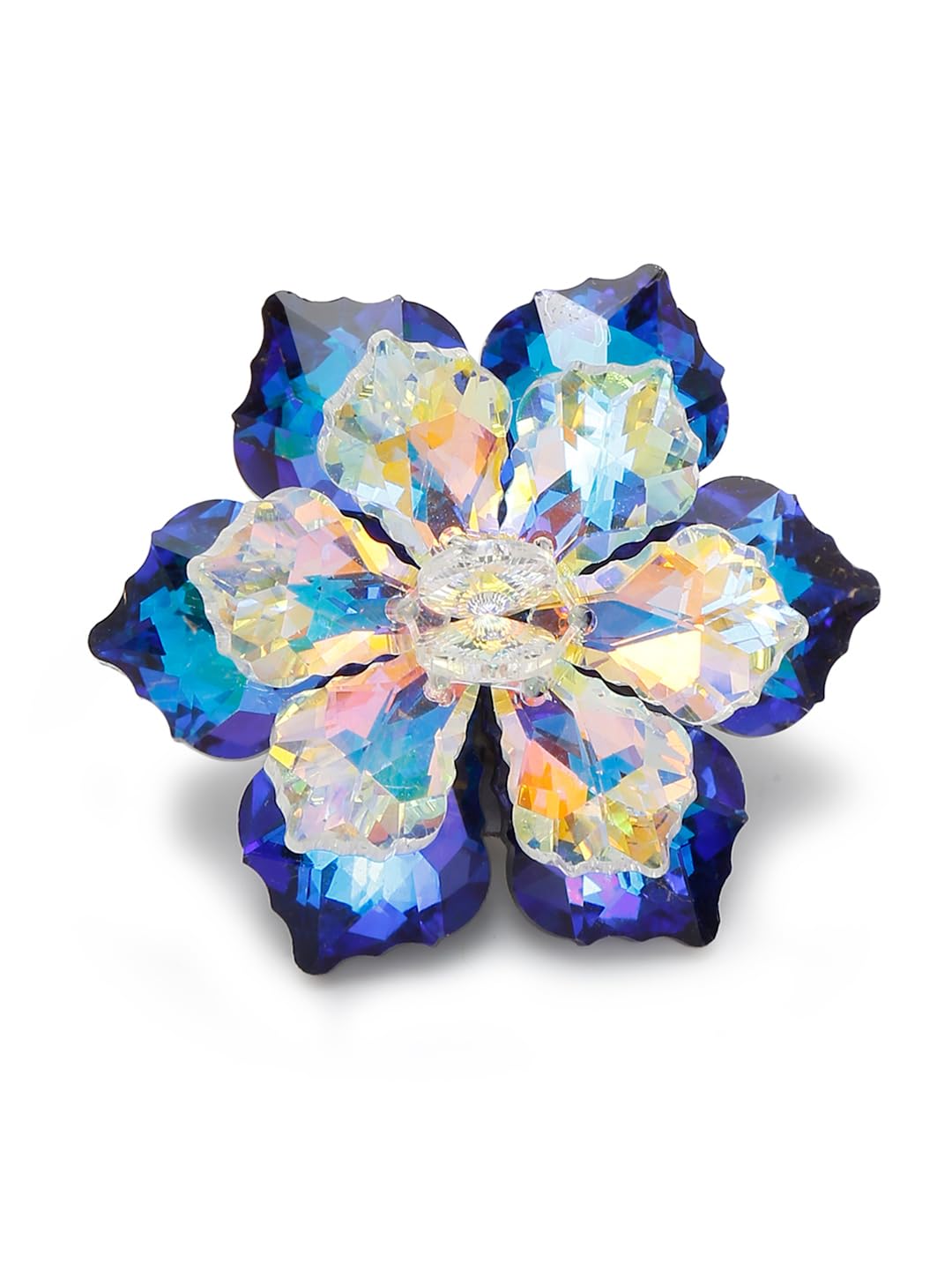 Jewellery for Women Stylish Celebrity Inspired Floral Brooch for Women/Men/Girls/Boys (Blue) (YB_Brooch_150)