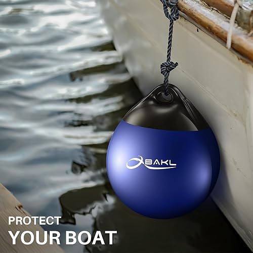 Miniatura 5 de Par de bolas de vinilo para boya de barco, 9.8 x 12.2 pulgadas, bola redonda para guardabarros de barco para boya de amarre, boya flotante de ancla