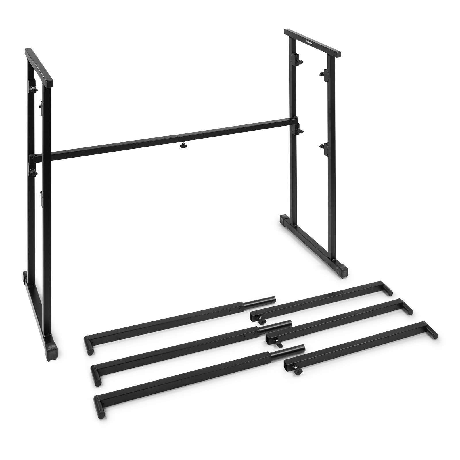 Vonyx DB1 Mobiler DJ Stand - Material: Metall, maximale Belastbarkeit: 50 kg, Tragetasche optional erhältlich, schwarz