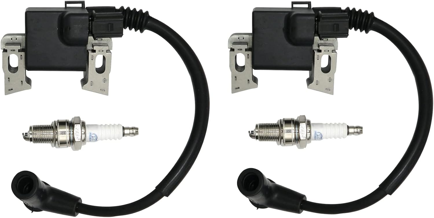 Set of 2 Ignition Coils with Spark Plugs Compatible with