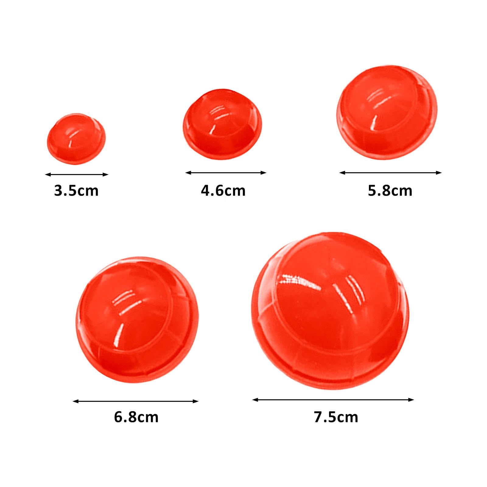 Kit di Coppettazione in Silicone Premium per Una Migliore, Rosso