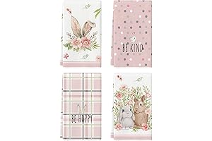 Exquisite Artoid Mode Pink Bunny Rabbit Easter Kitchen Towels
