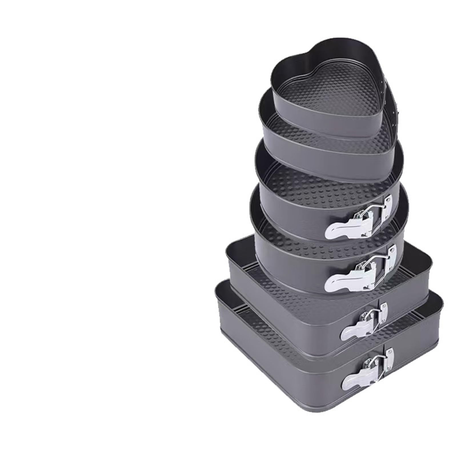 Springform Set Rund Quadratisch Herz Kuchenform Backform Tortenform Blechkuchen Springform (A)